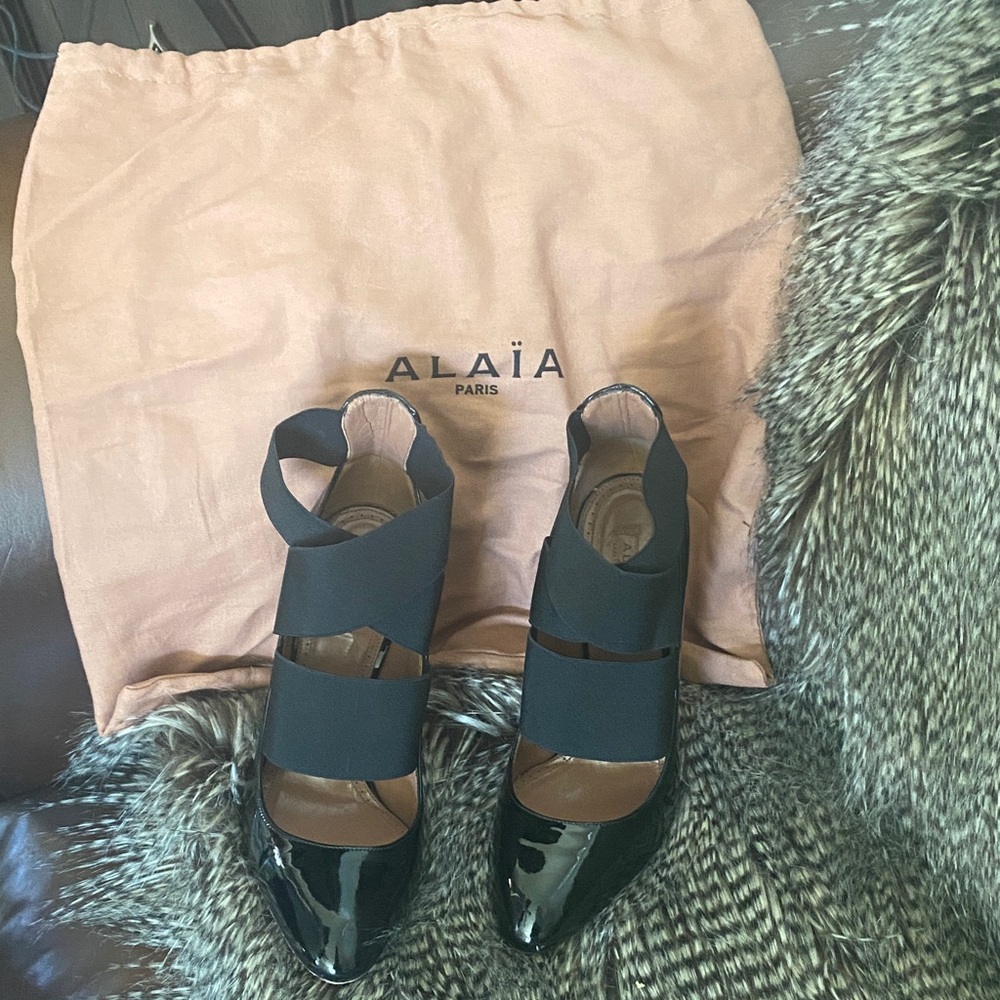 Alala Black Patent Leather Heels